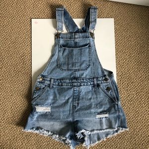 wild fable light wash overalls